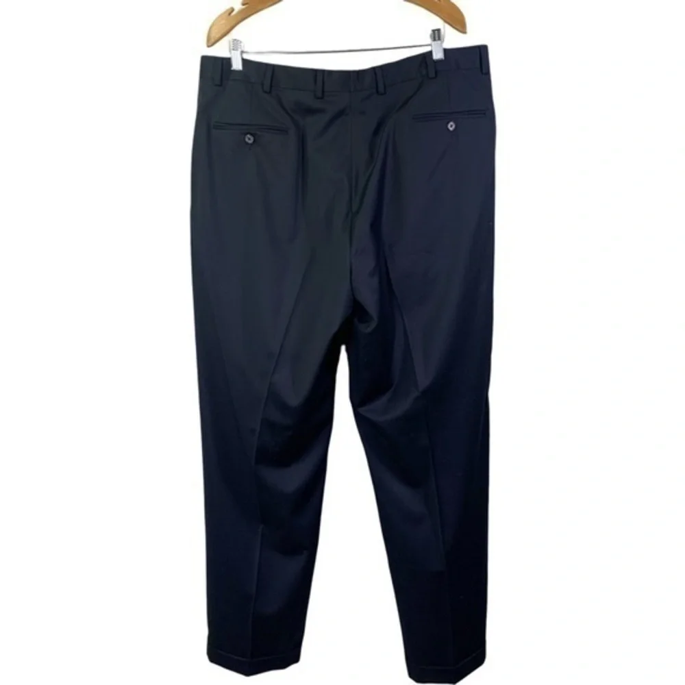 HART SCHAFFNER MARX Dark Gray Wool‎ Trouser Pants